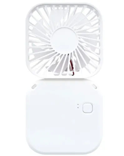 Складаний акумуляторний вентилятор Holding Fan YH-6 3 швидкості з ремінцем на шию, Бездротовий ручний охолоджувач YH6 на акумуляторі від USB Білий