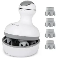 Бездротовий водонепроникний масажер Smart Scalp Massager ST-701 для голови, шиї і плечей акумуляторний масажер для кішок і собак Verte-X 3D Білий