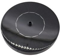 Садовий плаваючий фонтан Solar Fountain Pump Aisitin RC-611 на сонячній батареї 130мм з насадками, Сонячний водяний насос до 150л/год для саду Чорний