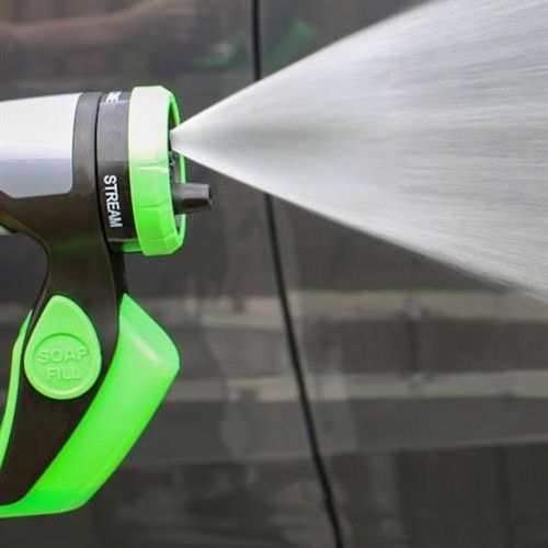 Універсальний пістолет-розпилювач Spray Water Gun 4в1, Насадка пістолет розпилювач на шланг з відсіком для піни і миючих засобів, Водомет для машини