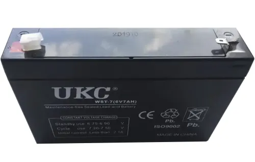 Гелевий акумулятор Gel BATTERY UKC 6V 7A свинцево кислотна акумуляторна батарея