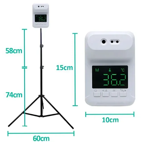 Інфрачервоний стаціонарний безконтактний термометр Hi8us HG02 на штативі з голосовими повідомленнями, автоматичний електронний градусник пірометр