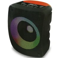 Бездротова Bluetooth колонка JBK-S1 з RGB LED підсвічуванням і функцією Power Bank, акумуляторна блютуз акустика USB AUX для Android IOS Чорна
