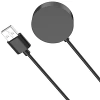 Магнітний зарядний пристрій IS7 Charging Line для Smart Watch T500, Магнітна USB зарядка 37мм 2-конектора для зарядки смарт годинників Чорна