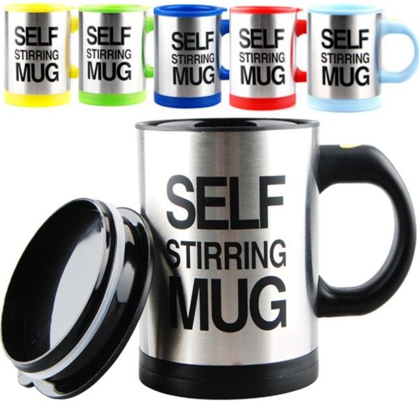 Автоматична кружка-мішалка Self Stirring Mug Black 350 мл термокружка з міксером для розмішування цукру кави, пластикова чашка мішалка з кришкою 