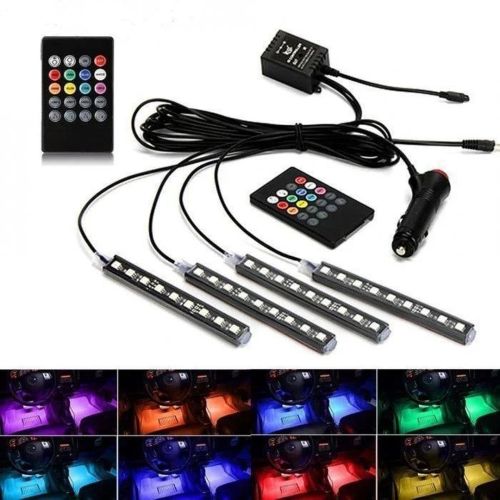 Універсальна Автомобільна RGB led підсвічування LED AMBIENT HR-01678, RGB підсвічування для авто, вологозахисна