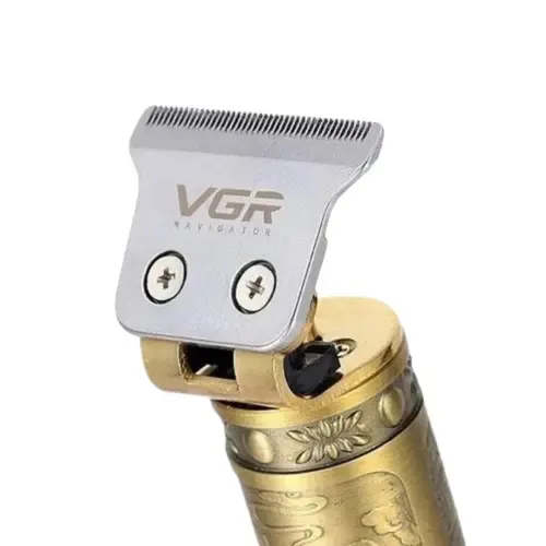 Бездротова акумуляторна окантовочна машинка USB VGR V-085 для стрижки вусів і бороди, акумуляторний портативний тример бритва для чоловіків