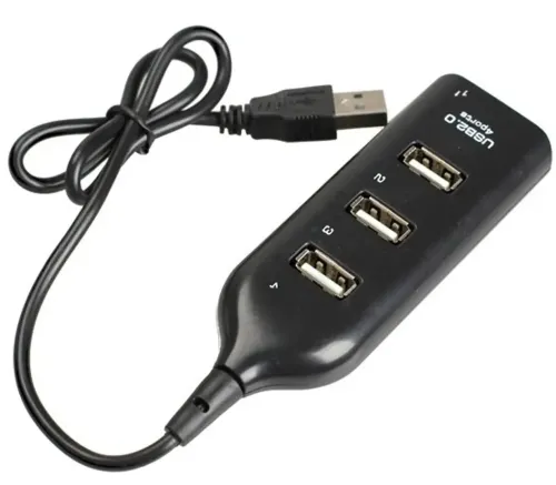 USB хаб Hi-Speed XD4 Black на 4 порта, Универсальный разветвитель с 4 выходами концентратор переходник HUB 480 Мбит для компьютера от USB Черный