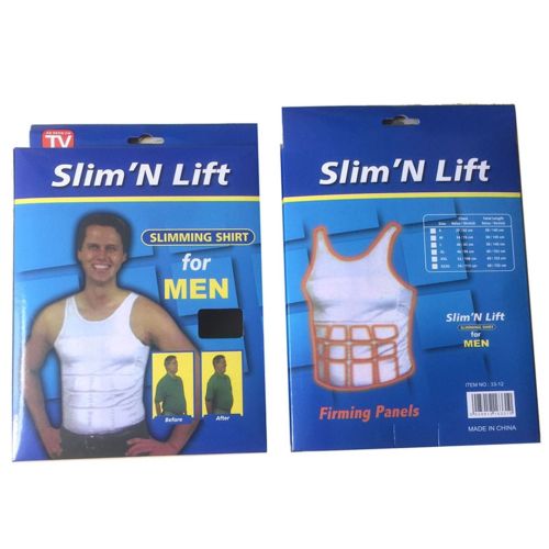 Стягуюча майка для чоловіків Slim'n Lift men коригуюча чоловіча білизна White, чоловіча коригуюча майка Слім енд ліфт фо Мен Біла