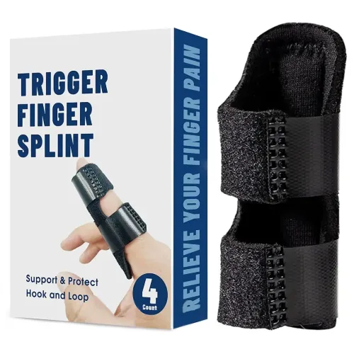 Бандаж на палець руки Finger Splint, Дитячий ортез шина на мізинець, Фіксатор пальця руки Чорний