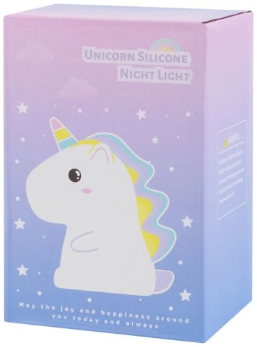 Дитячий силіконовий нічник Єдиноріг Unicorn Silicone Night Light HQ8686 сенсорний світильник на акумуляторі з RGB підсвічуванням і пультом USB