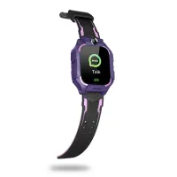 Наручні розумні дитячі смарт годинник Smart Watch X17 400 мА / год з сім-картою, GPS, відеодзвінком і ліхтариком водонепроникні для дітей фіолетові