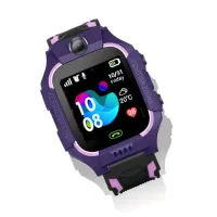 Наручні розумні дитячі смарт годинник Smart Watch X17 400 мА / год з сім-картою, GPS, відеодзвінком і ліхтариком водонепроникні для дітей фіолетові