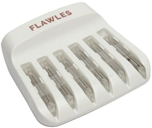 Женский триммер для лица Flawless Dermaplane Glo светодиодная женская бритва с LED подсветкой для удаления волос с бровей 6 лезвий на батарейках