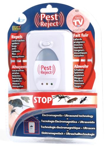 Ультразвуковой отпугиватель насекомых и грызунов Pest Reject Aid электромагнитное устройство для уничтожения мышей тараканов комаров прибор в розетку