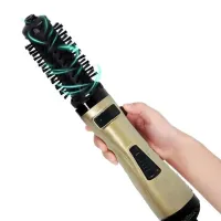 Обертовий фен гребінець для завивки, укладання та сушіння волосся Shiny Beauty 2 в 1, 800 Вт, Професійний стайлер з обертанням, Фен-гребінець