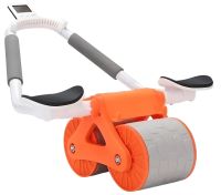 Автоматичний ролик тренажер Healthy Abdomen Wheel DL-431 для преса живота з відскоком і підтримкою ліктя з дисплеєм, коліщатко з килимком AND438