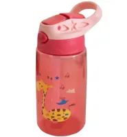 Дитяча пляшка поїлка з трубочкою Baby bottle LB-400 для води і соку, поїльник пляшечка для напоїв 260мл з ручкою LB400 для подорожей і походів