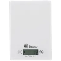 Кухонні електронні ваги Domotec MS-912 від 1 гр до 7 кг, прямокутні сенсорні ваги MX-402 з плоскою платформою для зважування продуктів білі