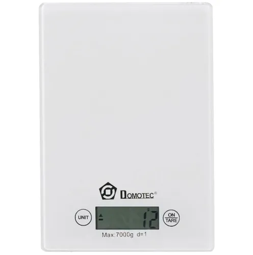 Кухонні електронні ваги Domotec MS-912 від 1 гр до 7 кг, прямокутні сенсорні ваги MX-402 з плоскою платформою для зважування продуктів білі