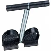 Пружинний еспандер Tummy Trimmer L1013 для м'язів рук, живота і спини з кріпленням для ніг, спортивний тренажер Тамі Тример для зміцнення тіла Чорний