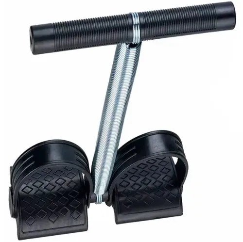 Пружинний еспандер Tummy Trimmer L1013 для м'язів рук, живота і спини з кріпленням для ніг, спортивний тренажер Тамі Тример для зміцнення тіла Чорний