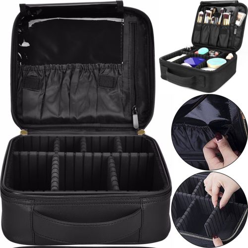 Органайзер для хранения косметики Niceland Beauty box MAG-590 с ручкой для переноски, Дорожная водонепроницаемая косметичка, бьюти кейс Черная