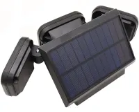Вуличний потрійний ліхтар Split Solar Wall Lamp FL - 1725B на сонячній батареї з датчиком руху, Настінний акумуляторний вологозахищений світильник