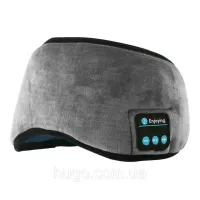 Маска для сну і відпочинку 3D Music Goggles AND183 з Bluetooth гарнітурою, USB Пов'язка на очі з навушниками на липучці з акумулятором сіра