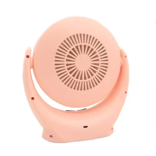 Настільне кругле Косметичне дзеркало Mirror Lamp YT-M513 з LED підсвічуванням і збільшенням для макіяжу, збільшувальне дзеркало на підставці Рожеве
