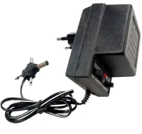 Універсальний блок живлення Ran-Teng RT - 308 9W з регулятором напруги 1.5-12V 500mA, Адаптер з 4 роз'ємами і перемикачем полярності Чорний
