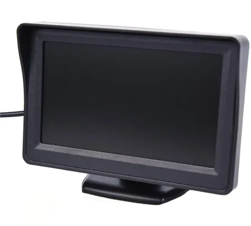 Монітор автомобільний TFT LCD екран 4,3 "дисплей LCD 4.3' для Камери заднього виду в автомобіль, Автомонітор на ніжці Дисплей 320х240 в машину Чорний