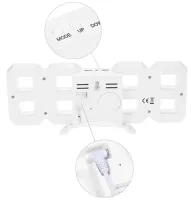 Електронні настільні 3D годинник з синьою LED підсвічуванням Generic LY-1089, світлодіодні цифрові настінні годинники з будильником і датою білі