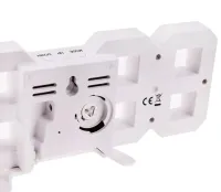 Електронні настільні 3D годинник з синьою LED підсвічуванням Generic LY-1089, світлодіодні цифрові настінні годинники з будильником і датою білі