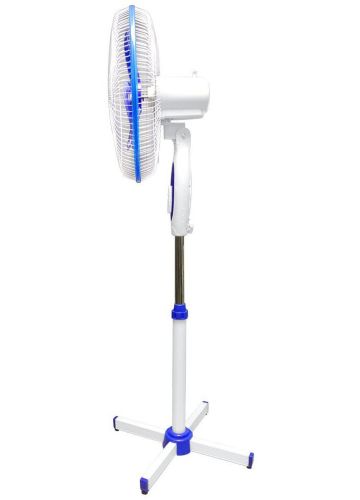Підлоговий вентилятор WimpeX WX - 1611 40 см stand fan 16 " 100w з регулюванням висоти, Безшумний вентилятор Вімпекс 100Вт на підлогу 3 швидкості Білий