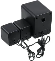 Музичні комп'ютерні колонки Hotmai Speaker FT-25-2.1 з RGB підсвічуванням для ПК, акустична система з сабвуфером і сателітами 9W USB 3.5 мм FT-25
