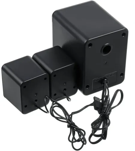 Музичні комп'ютерні колонки Hotmai Speaker FT-25-2.1 з RGB підсвічуванням для ПК, акустична система з сабвуфером і сателітами 9W USB 3.5 мм FT-25
