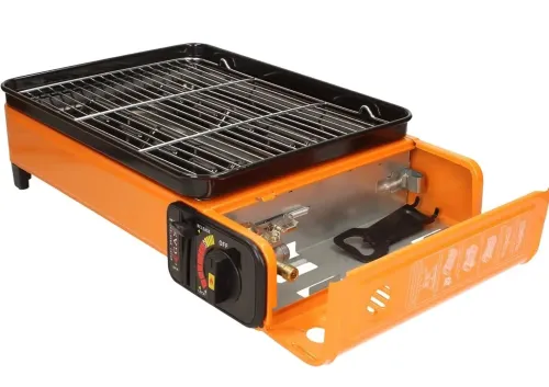 Настільна газова гриль плита Blue Shield BDZ-290A 2200W на 1 конфорку, одноконфорочная плитка барбекю з автоматичним п'єзопідпалом і шампурами