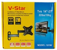 Настінний поворотний кронштейн V-STAR 101W для телевізорів CP101 14 " -27 " до 10 кг поворотне кріплення для ТВ DF03, X100 на стіну з поворотом 180º