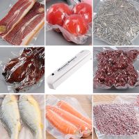 Вакуумный упаковщик пакетов New Vacuum Sealer автоматический вакууматор, бытовой аппарат вакуумайзер для упаковки и хранения еды, продуктов Белый