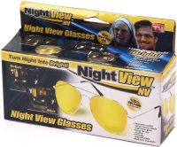 Водійські окуляри нічного бачення для водіння вночі Night View NV Glasses, Жовті поляризаційні антиблікові авіатори антифари з захистом для очей
