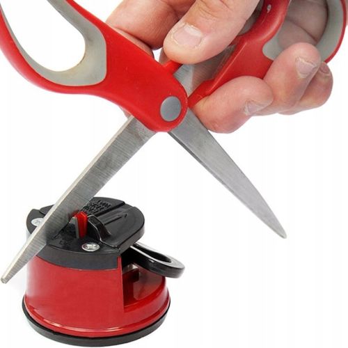 Точилка для ножів Knife Sharpener with Suction Pad Механічна ножеточка професійний пластиковий верстат для заточування кухонних ножиць на присоску