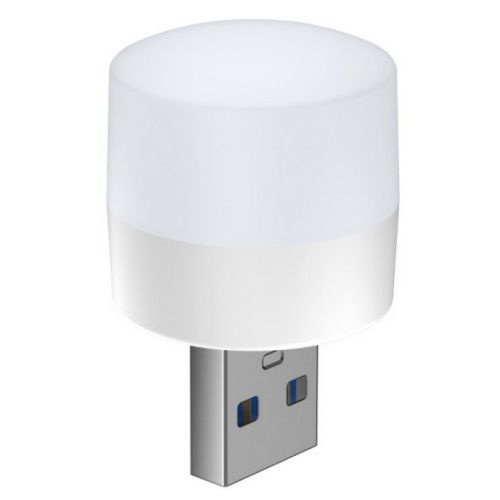Світлодіодна USB міні лампочка нічник Vkstar 1W LED Light BU-15 від Power Bank і ноутбука, Лампа ліхтарик 6000K від повербанка ПК 1Вт Холодний білий