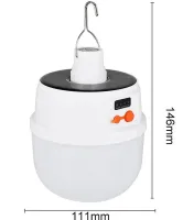 Акумуляторна підвісна лампа Solar Lamp BL-2022 на сонячній батареї, Підвісний світлодіодний ліхтар на гачку для кемпінгу на акумуляторі JD-2022