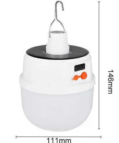 Акумуляторна підвісна лампа Solar Lamp BL-2022 на сонячній батареї, Підвісний світлодіодний ліхтар на гачку для кемпінгу на акумуляторі JD-2022