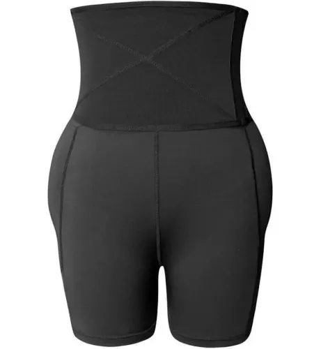 Коригувальні трусики-шорти Body Hip Pants для збільшення сідниць із завищеною високою талією і ефектом пуш-ап, стягуючі для стегон чорні