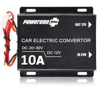 Автомобільний понижуючий інвертор PowerOne Plus DC / DC 24V-12V 10A 120W, Авто перетворювач напруги GS-10A 24В-12В постійного струму Автоінвертор