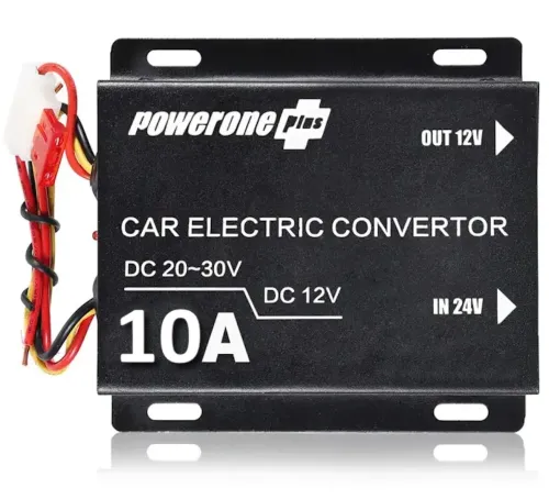Автомобільний понижуючий інвертор PowerOne Plus DC / DC 24V-12V 10A 120W, Авто перетворювач напруги GS-10A 24В-12В постійного струму Автоінвертор