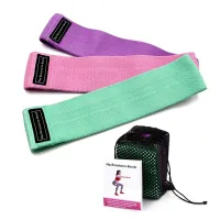 Тканинні еластичні фітнес гумки Luting Hip Resistance Bands 3 шт + мішечок для пілатесу, набір гумок для фітнесу еластична стрічка еспандер для пілатесу