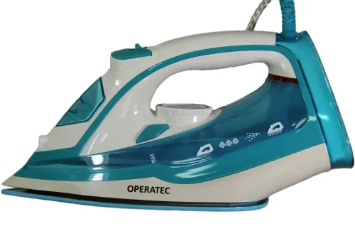 Ручний Парова праска Operatec OP-1003 2200W з керамічною підошвою регулятором подачі пари для прасування одягу OP1003 з парою від мережі 2200Вт Синій